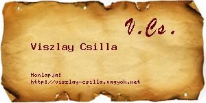 Viszlay Csilla névjegykártya
